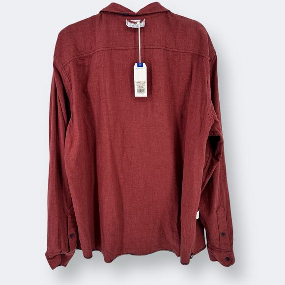 Southern Tide Payton Heather Reversible Plaid Flannel Shirt Mens Size Small Red - Picture 4 of 9